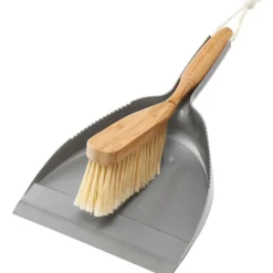 Best Bamboo Dust Pan & Brush Set Cleaning