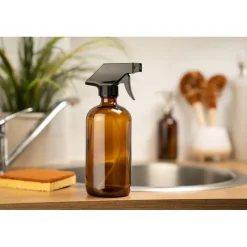 Sale Amber Glass Spray Bottle 500ml Cleaning