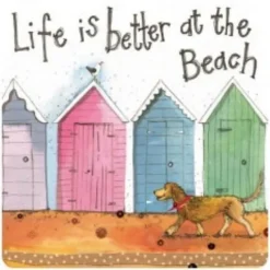 Online Life is Better At the Beach Coaster Table Linen, Napkins & Mats