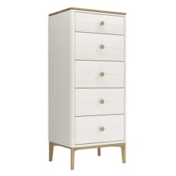Best Anders Cashmere Tall 5 Drawer Chest Chest Of Drawers