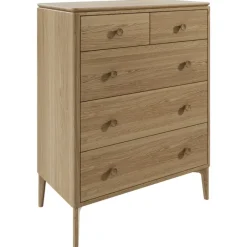 Outlet Anders Oak 5 Drawer Chest Chest Of Drawers