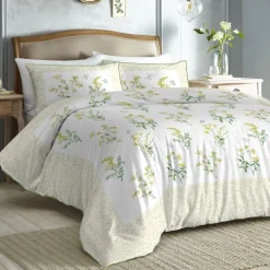 Sale Elise Yellow Double Duvet Cover Set Duvet Covers