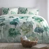 Best Malia Green Double Duvet Cover Set Duvet Covers