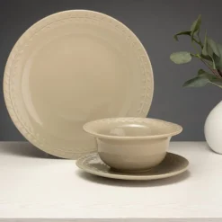 Best 12pc Leaf Dinner Set stone Dinner Sets