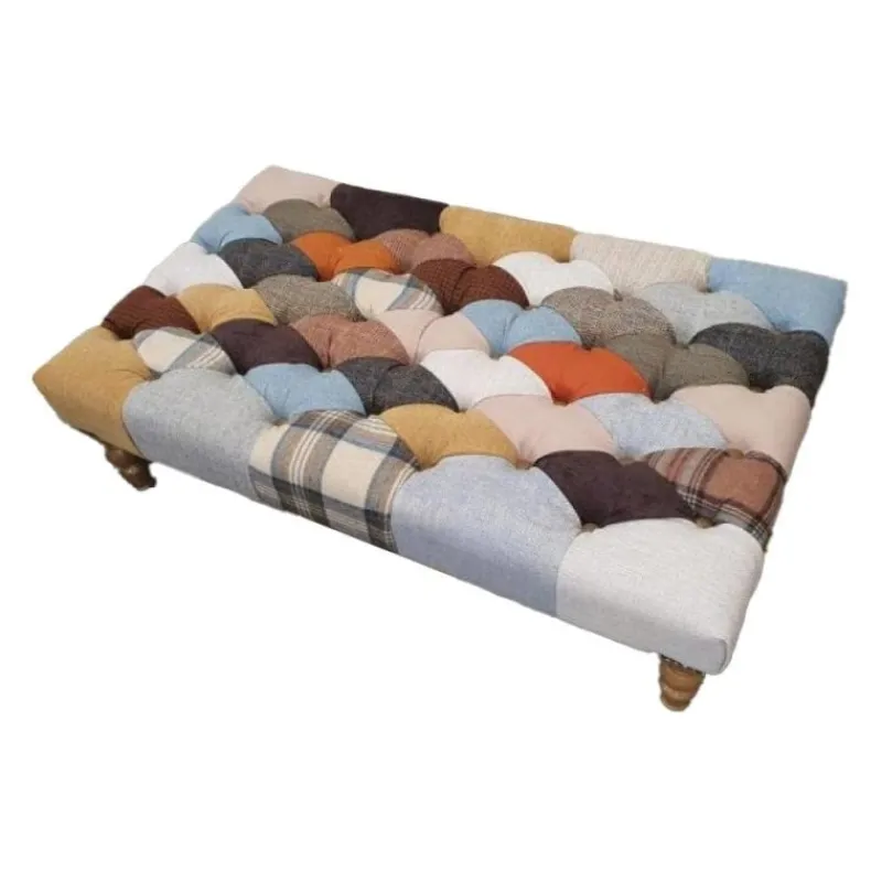 Clearance Banquet Patchwork Footstool Footstools