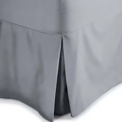Clearance Grey 200 Thread Count Plain Dyed Valances Sheets & Pillow Cases