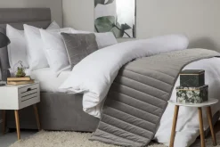 Hot Hotel Suite Verona Bed Runner Charcoal Blankets, Throws & Bedspreads