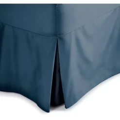 Clearance Navy 200 Thread Count Plain Dyed Valance Sheets & Pillow Cases
