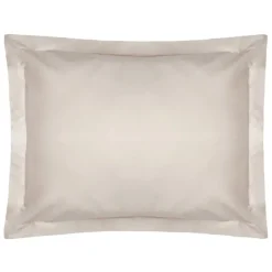 Clearance Oyster 200 Thread Count Egyptian Cotton Plain Dyed Oxford Pillowcase Sheets & Pillow Cases