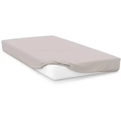 Clearance Oyster 200 Thread Count Egyptian Cotton Plain Dyed Sheet Sheets & Pillow Cases