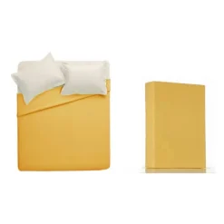 Best Saffron 200 Thread Count Plain Dyed Sheet Sheets & Pillow Cases