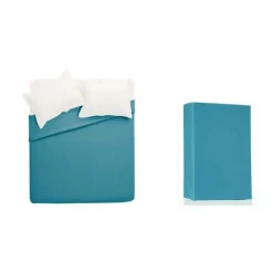 Best Teal 200 Thread Count Plain Dyed Sheet Sheets & Pillow Cases