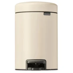 Best NewIcon Pedal Bin Soft Beige Bins & Bin Liners