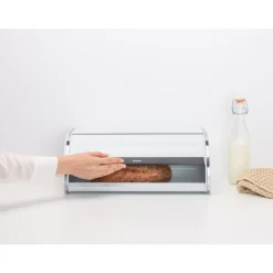 Clearance White Roll Top Bread Bin Food Storage