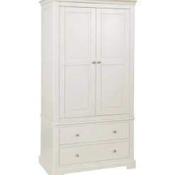 Best Broadway 2 Drawer Double Gents Wardrobe in Grey Mist Wardrobes