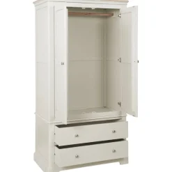 Best Broadway 2 Drawer Double Gents Wardrobe in Grey Mist Wardrobes