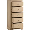 Online Broadway 5 Drawer Tallboy in Oak Chest Of Drawers