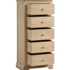Online Broadway 5 Drawer Tallboy in Oak Chest Of Drawers