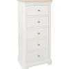 Online Broadway 5 Drawer Tallboy in Grey Mist Chest Of Drawers