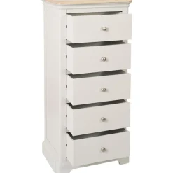 Online Broadway 5 Drawer Tallboy in Grey Mist Chest Of Drawers