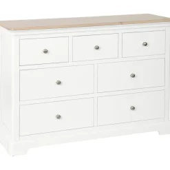 Discount Broadway 3 Over 4 Chest in White Chest Of Drawers