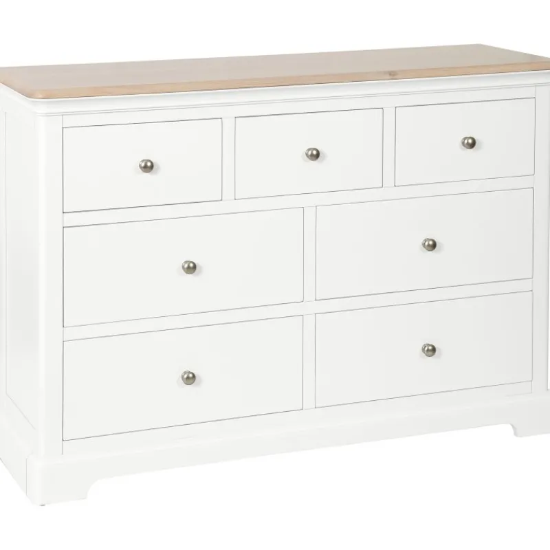 Discount Broadway 3 Over 4 Chest in White Chest Of Drawers