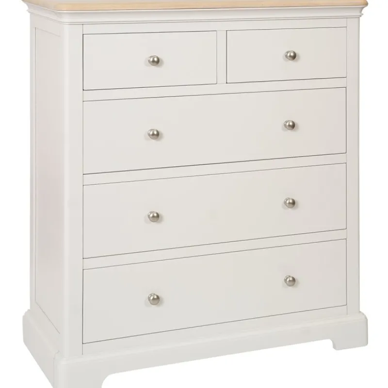 Clearance Broadway 2 Over 3 Chest in Grey Mist Chest Of Drawers