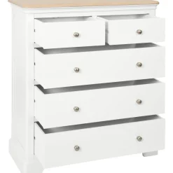 Fashion Broadway 2 Over 3 Chest in White Chest Of Drawers