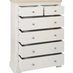 Discount Broadway 2 Over 4 Chest in Grey Mist Chest Of Drawers