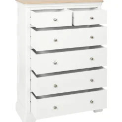 Sale Broadway 2 Over 4 Chest in White Chest Of Drawers