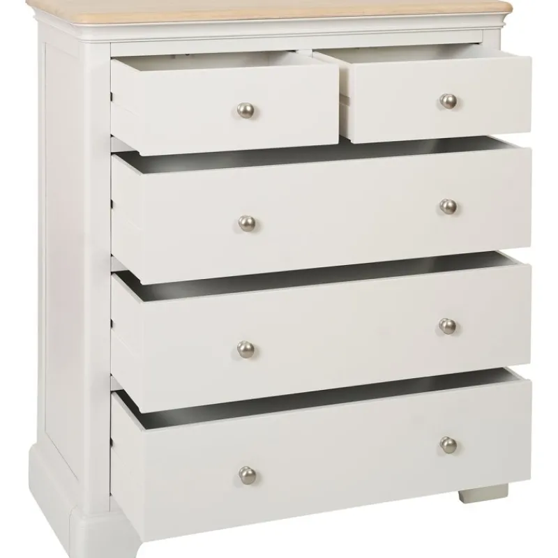 Clearance Broadway 2 Over 3 Chest in Grey Mist Chest Of Drawers