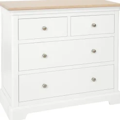 Fashion Broadway 2 Over 2 Drawer Chest in White Chest Of Drawers