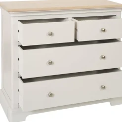 Sale Broadway 2 Over 2 Drawer Chest in Grey Mist Chest Of Drawers