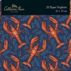 Sale Catherine Rowe Lobsters Napkins Pack of 20 Table Linen, Napkins & Mats