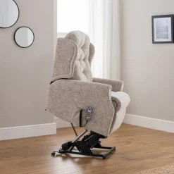 Sale Woburn Dual Motor Lift & Tilt Recliner in Tidal Sand Armchairs | Recliner Chairs