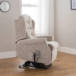 Sale Woburn Dual Motor Lift & Tilt Recliner in Tidal Sand Armchairs | Recliner Chairs