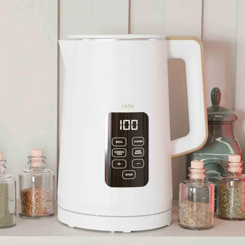 Sale White Digital Kettle with Touch Panel Kettles & Toasters