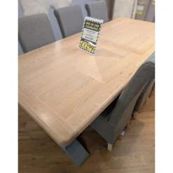 New Chatsworth Oak 2.2m Dining Table & 6 Chairs - EX DISPLAY Dining Sets