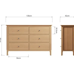 Online Coastal 6 Drawer Chest Chest Of Drawers