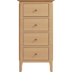 Online Coastal 4 Drawer Narrow Chest Chest Of Drawers