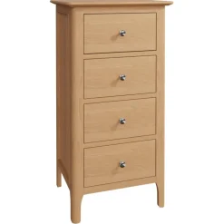 Online Coastal 4 Drawer Narrow Chest Chest Of Drawers