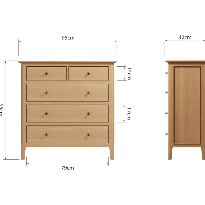 New Coastal 2 Over 3 Chest of Drawers Chest Of Drawers