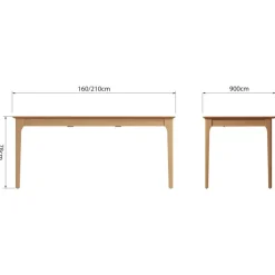 Clearance Coastal 1.6m Extending Dining Table Dining Tables