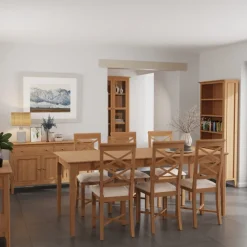 Best Coastal 1.6m Extending Table and 6 Dining Chairs Dining Sets