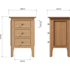 Clearance Coastal Small Bedside Cabinet Bedside Tables