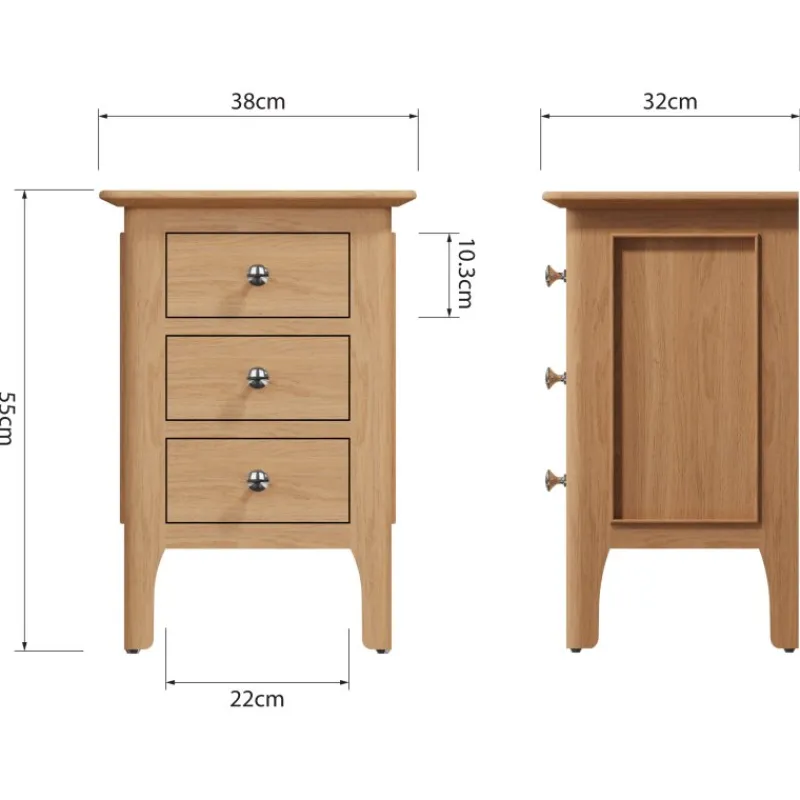 Clearance Coastal Small Bedside Cabinet Bedside Tables