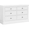 Fashion Cotswold White 6 Drawer Chest Chest Of Drawers