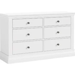 Fashion Cotswold White 6 Drawer Chest Chest Of Drawers