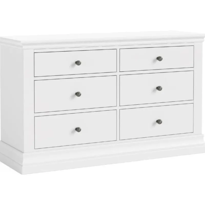 Fashion Cotswold White 6 Drawer Chest Chest Of Drawers
