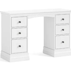 Discount Cotswold White Double Pedestal Dressing Table Dressing Tables